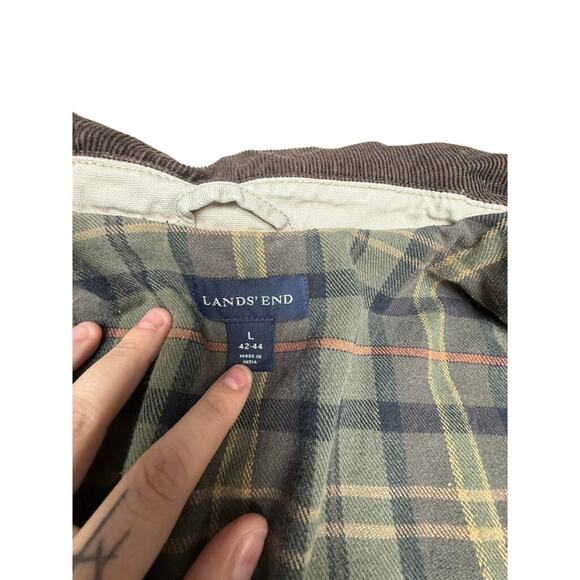"Lands End" VTG? Men's Barn Coat SZ L (42-44) CHore Coat Flannel Lined PLZ READ! - Picture 11 of 15